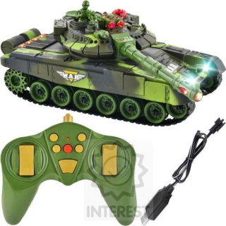 Řízený tank R/C na dálkové ovládání - světelné a zvukové efekty.