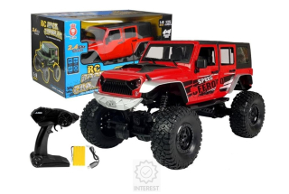 Auto na dálkové ovládání jeep Gigant R/C 1:8 červené. 