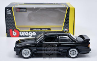 BMW M3 (E30) black Bburago 1:24. Barva černá.