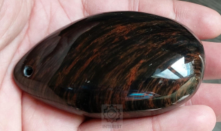 Masážní kámen HMATKA Obsidián Mahagonový - Mexiko - 157,67gr.