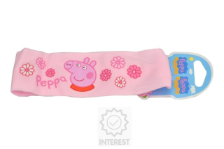 Elastická dětská čelenka Prasátko Peppa - Světle růžová (18-24cm).