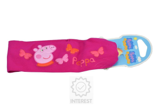 Elastická dětská čelenka Prasátko Peppa - Tmavě růžová (18-24cm). 