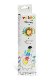 PRIMO prstové barvy 6 x 25 ml..