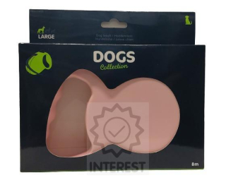 Samonavíjecí vodítko pro psy DOGS 8m, max 35kg - Růžové - (K42071)