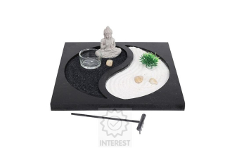 ZEN - Relaxační sada s figurkou Budhy, symbol Jin Jang - (K119142)