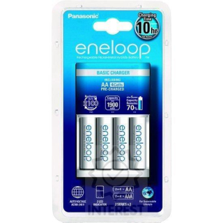 Nabíječka Panasonic ENELOOP + 4 x Nabíjecí baterie AA ENELOOP. 