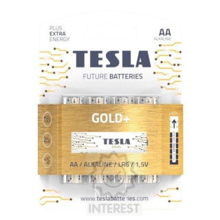 Tesla - GOLD Alkalická tužková baterie AA (LR06, blister) 4 ks.