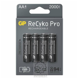 Nabíjecí baterie AA/HR6 2000mAh - GP ReCyko Pro - 4ks blistr.