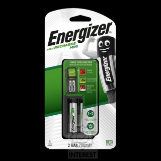 Nabíječka Energizer Charger Mini + 2x Baterie Energizer AAA/700mAh.