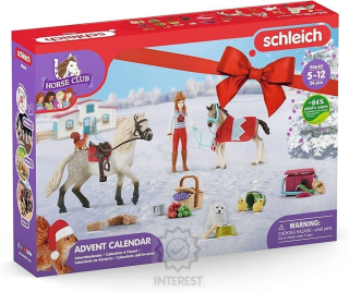 Adventní kalendář Schleich Horse Club 2022 s 24 figurkami a doplňky.