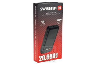 Powerbanka SWISSTEN - 20.000mAh.