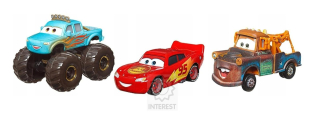 Cars (Auta) - 3 kusy kovových autíček - McQueen + Burák a další.