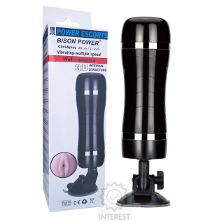 Masturbátor-Bison Power-Vibrating Pussy Masturbator 7 rychlostí 28cm.