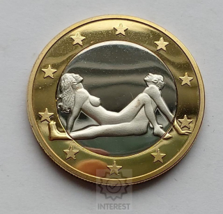 6 Sex Euros Kamasutra. Pozlacená.